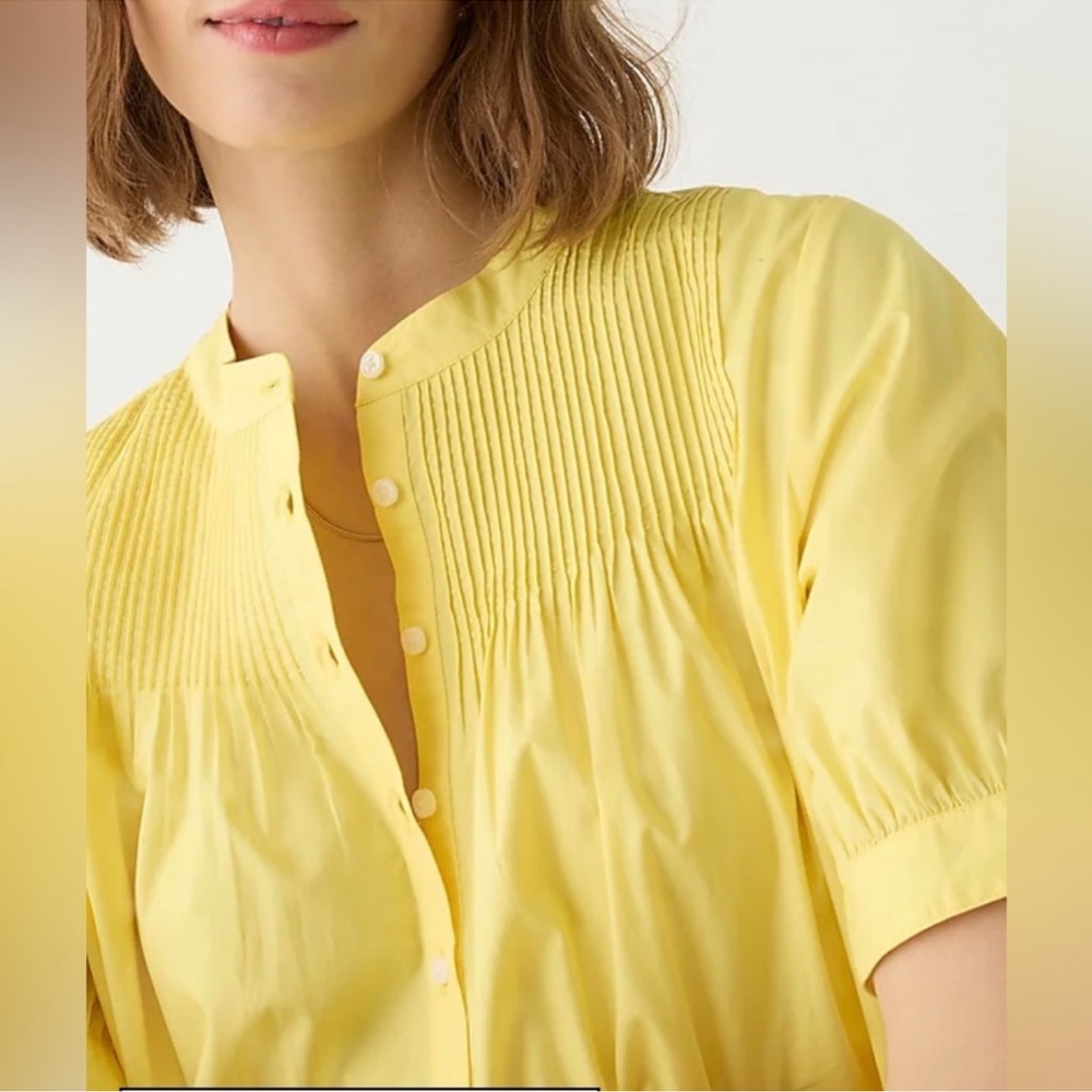 SHORT-SLEEVE MINI SHIRTDRESS IN COTTON POPLIN - JCREW, Size Small - Picture 2 of 6